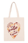 Donut Worry be Happy Print Tote Bag - Pack of 6