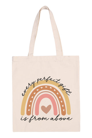 Donut Worry be Happy Print Tote Bag - Pack of 6