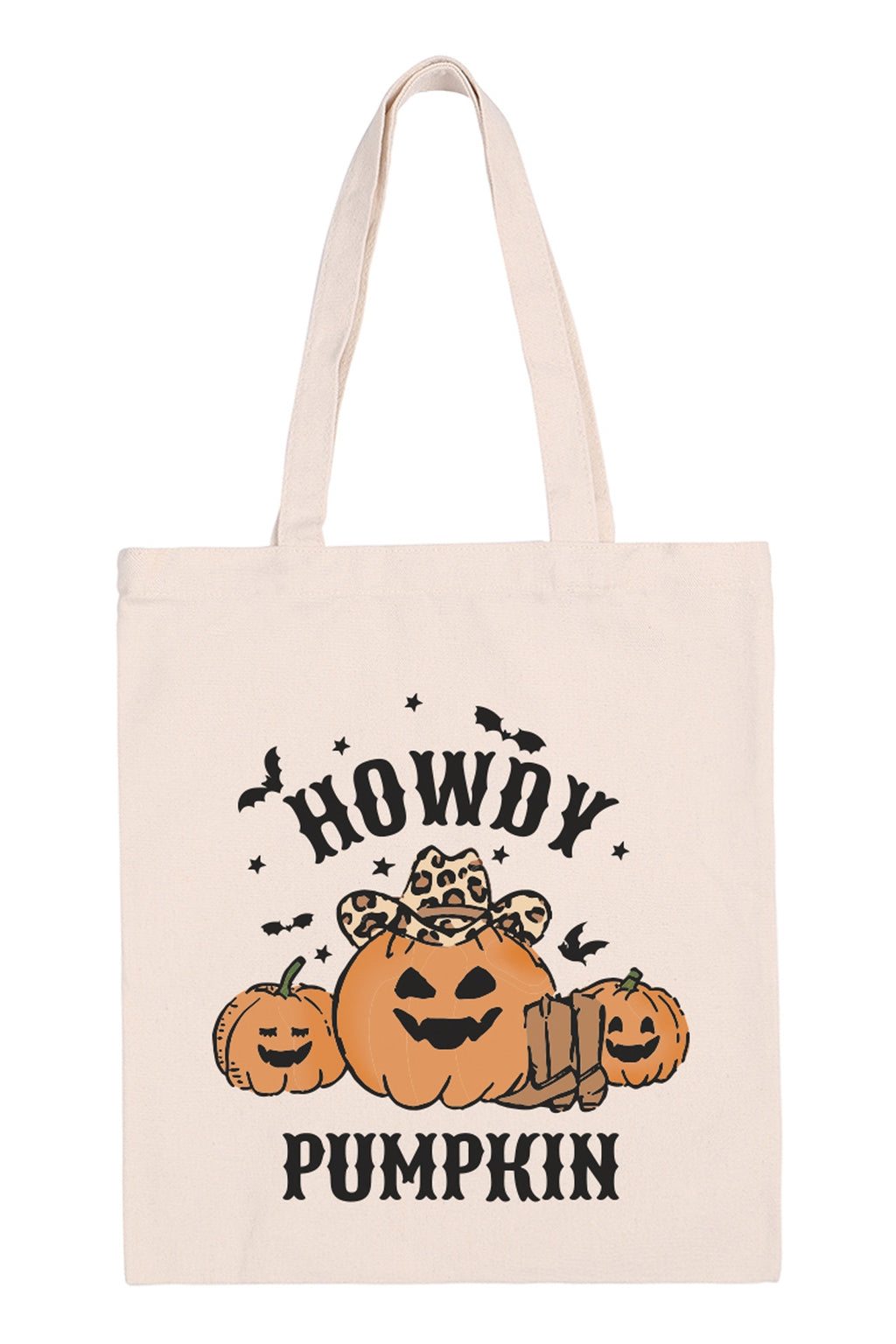 Howdy Pumpkin Print Tote Bag - Pack of 6
