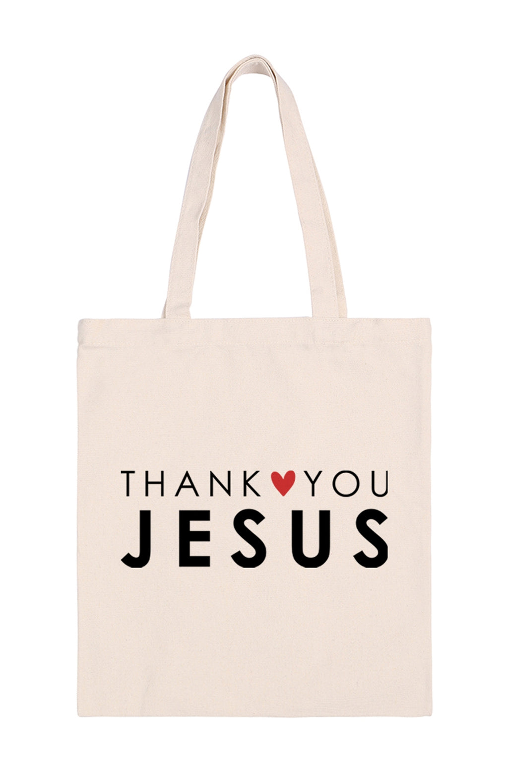 Thank You Jesus Print Minimalist Fashion Tote Bag - Pack of 6