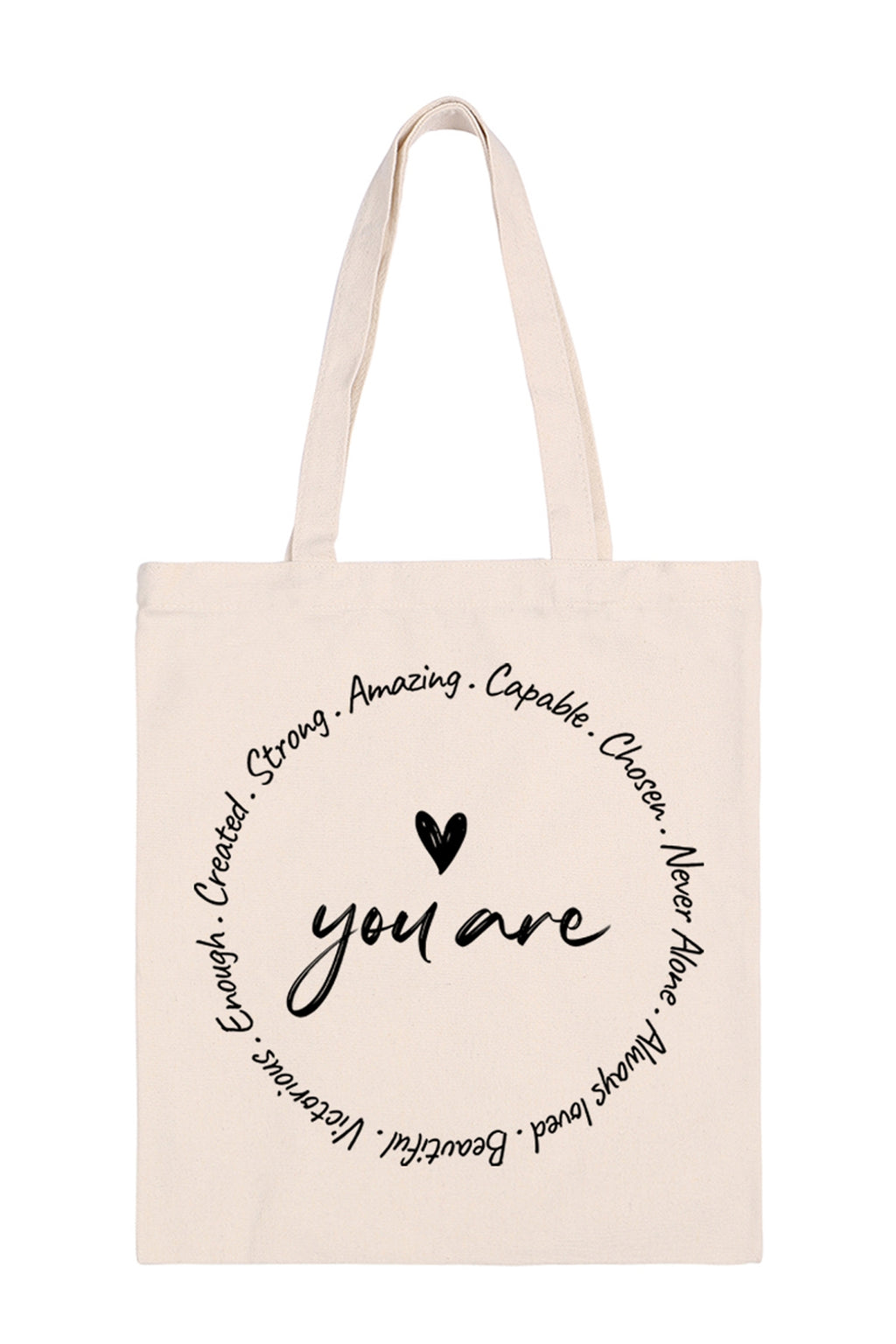 You Are Print Minimalist Fashion Tote Bag - Pack of 6
