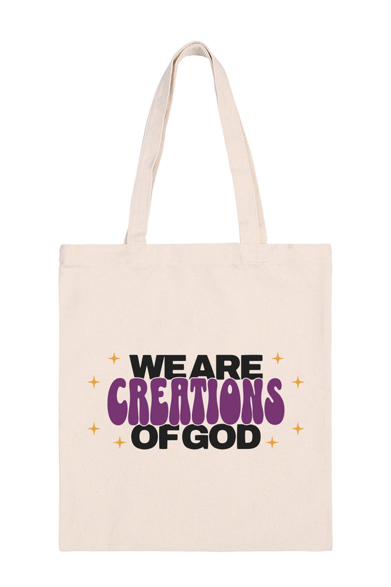 We are Creation of Gold Minimalist Fashion Tote Bag - Pack of 6
