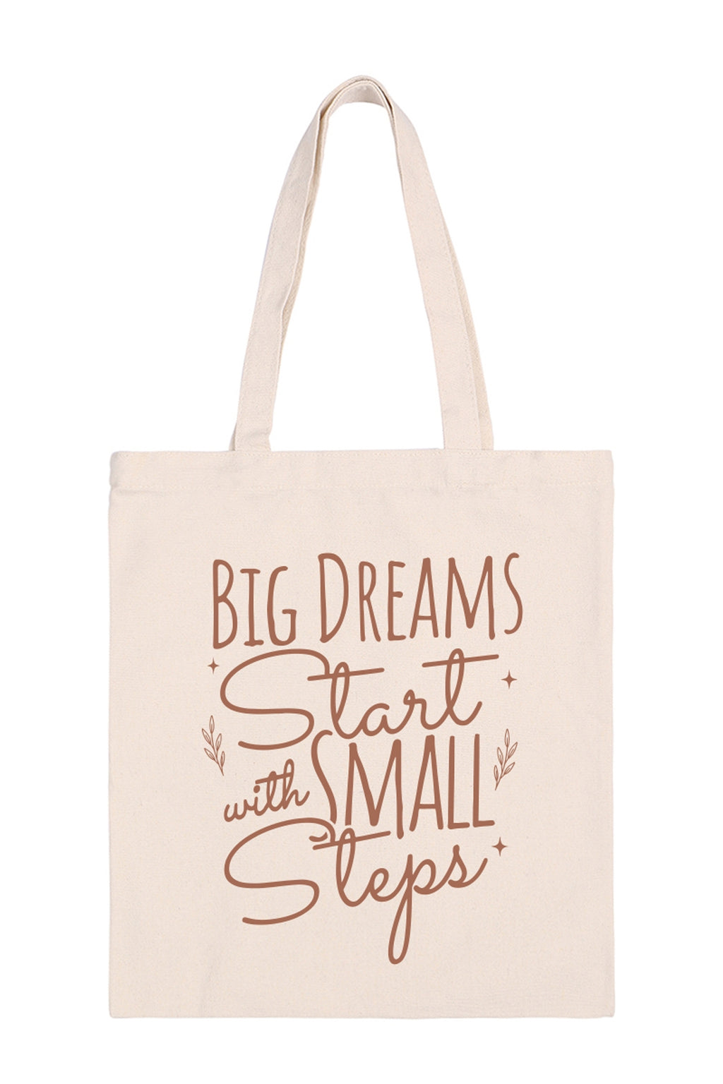 Big Dreams Start with Small Steps Minimalist Fashion Tote Bag - Pack of 6