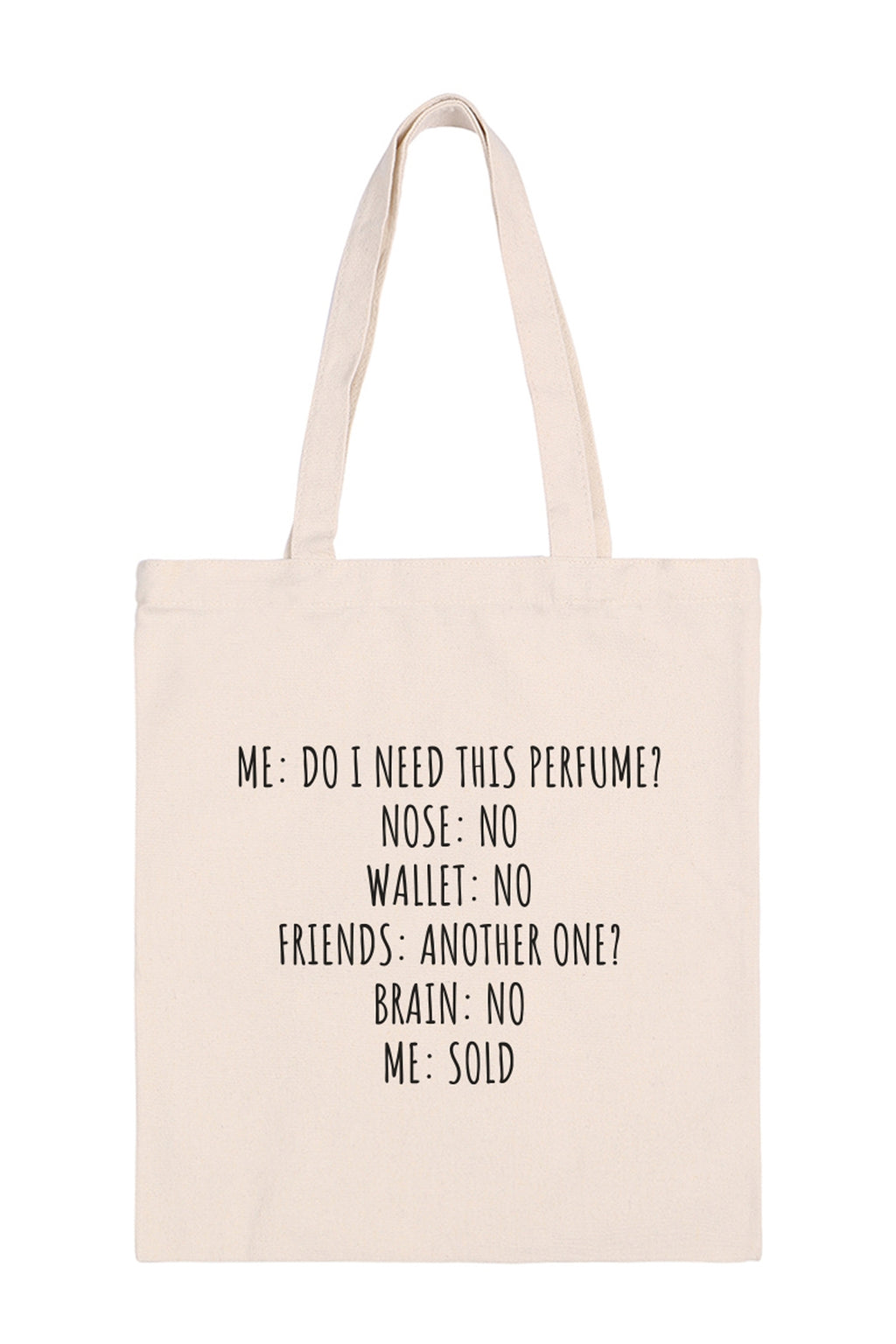 - ME: Do I Need this Perfume Minimalist Fashion Tote Bag - Pack of 6