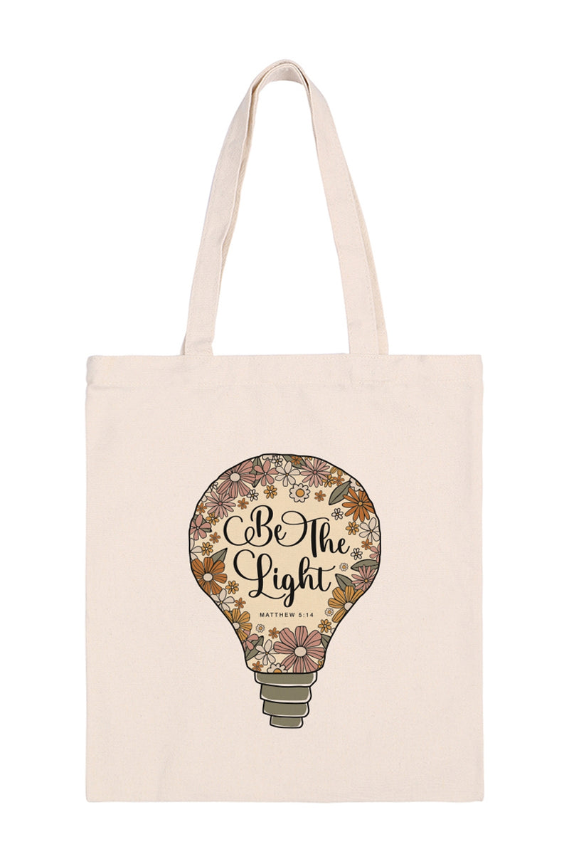 Be the Light Minimalist Fashion Tote Bag - Pack of 6