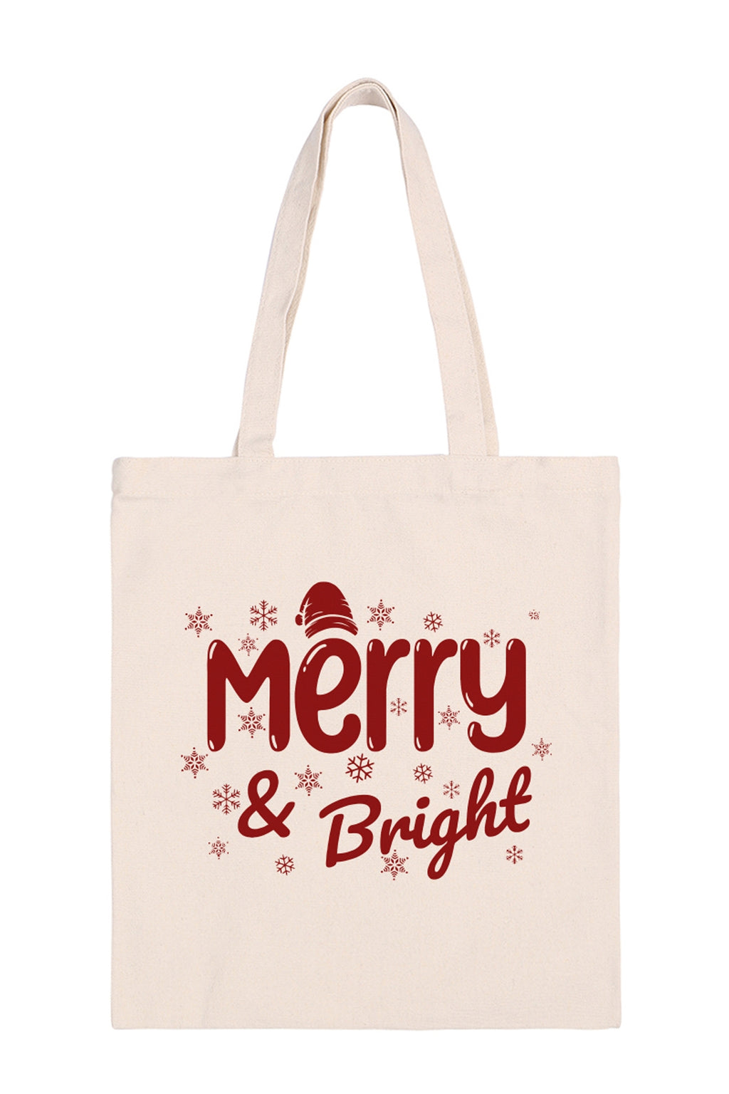 Merry and Bright Minimalist Fashion Tote Bag - Pack of 6