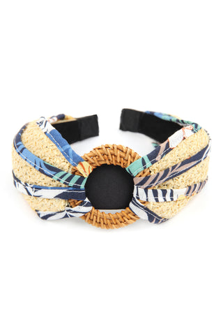 Embellished Rhinestone Rope Ribbon Headband AB - Pack of 6