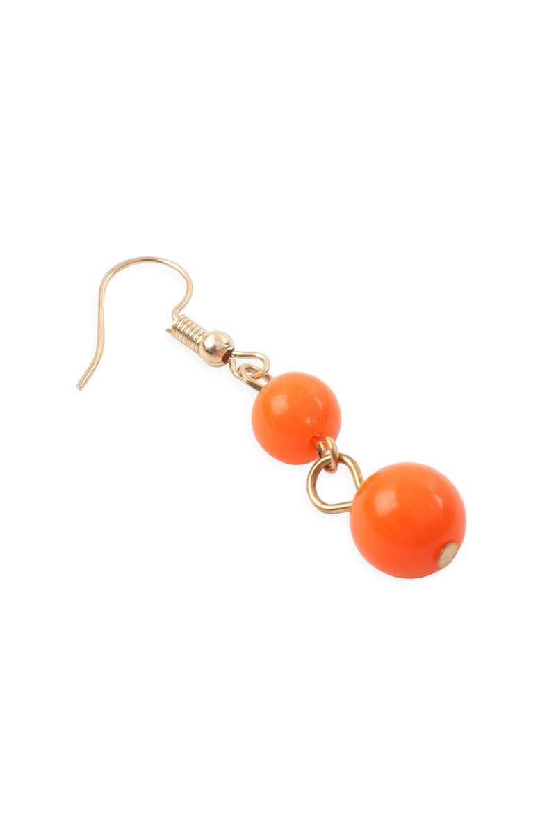 Multilayer Acrylic Orange Necklace & Earring Set - Pack of 6