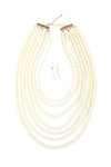 Multilayer Acrylic Natural Necklace & Earring Set - Pack of 6