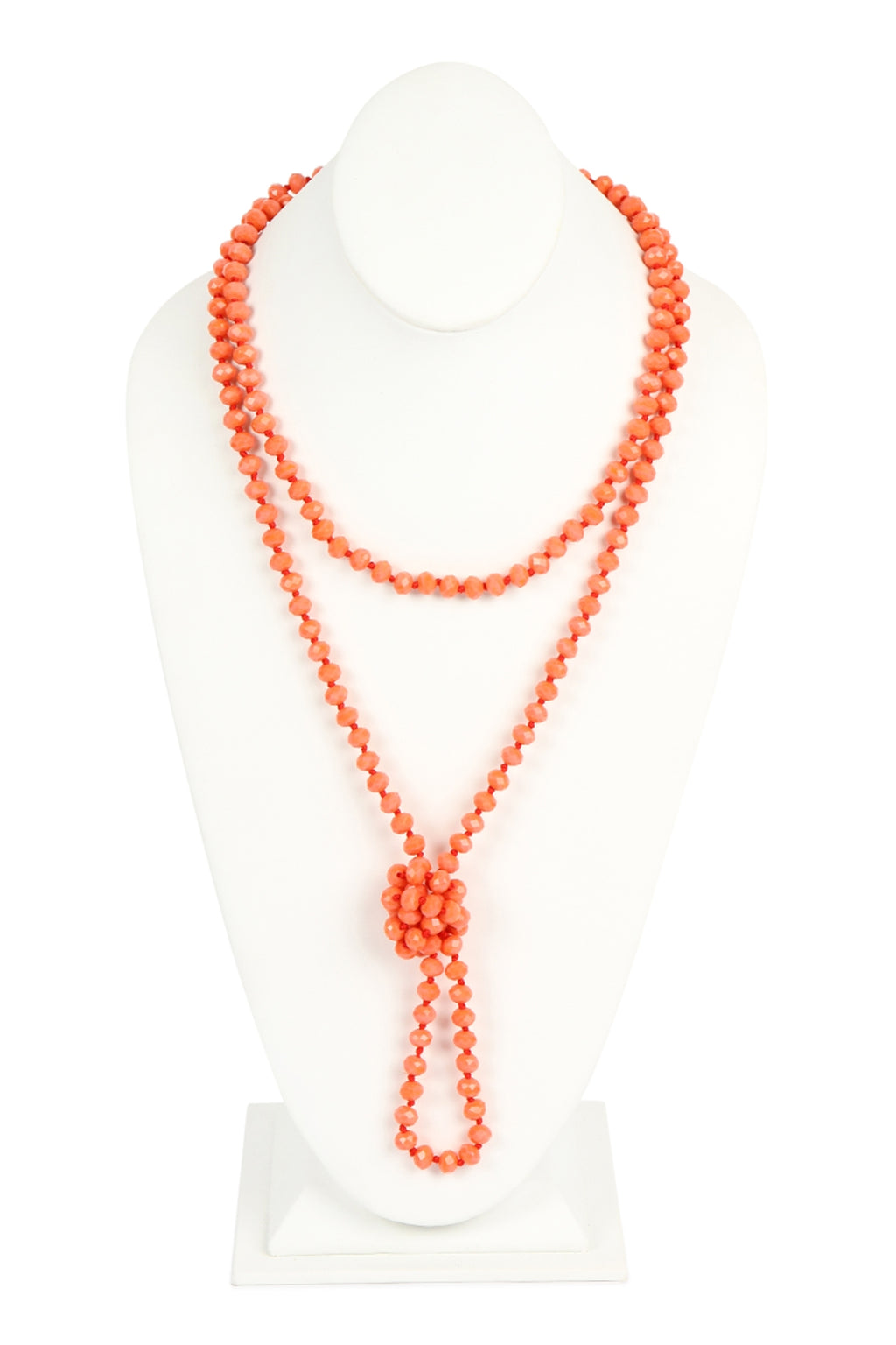 Coral Longline Hand Knotted Necklace - Pack of 6