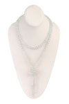 Clear White Longline Hand Knotted Necklace - Pack of 6