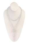 Clear White Longline Hand Knotted Necklace - Pack of 6