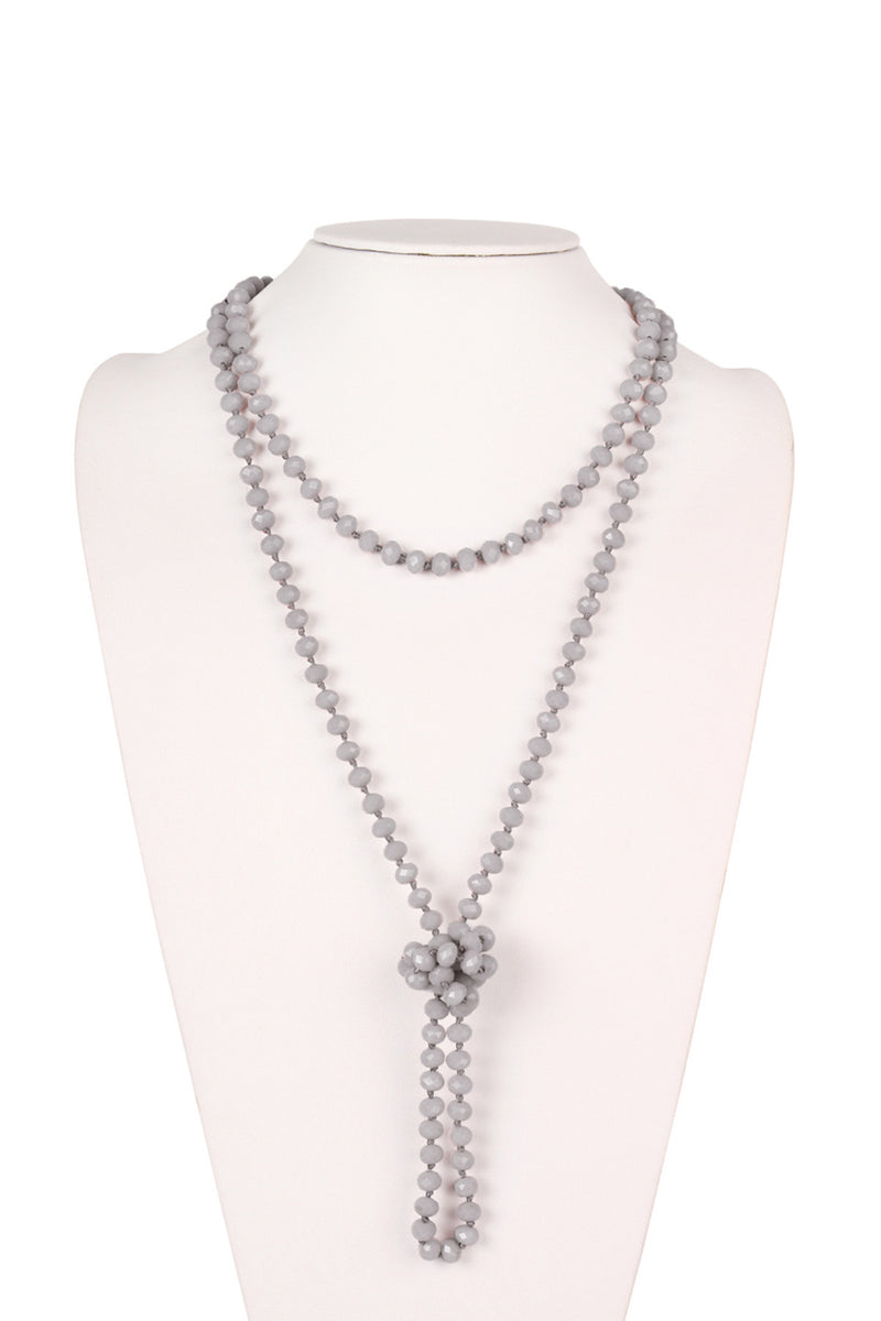 Gray Longline Hand Knotted Necklace - Pack of 6