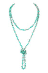 Light Turquoise Longline Hand Knotted Necklace - Pack of 6