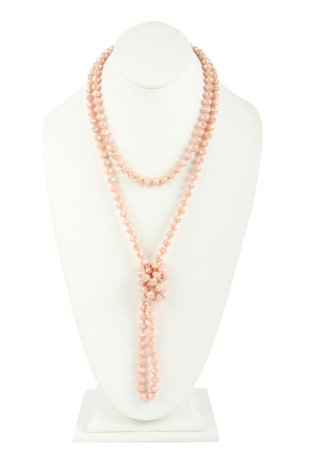 Peach Longline Hand Knotted Necklace - Pack of 6