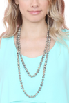 Dalmatian Natural Stone Hand Knotted Long Necklace - Pack of 6