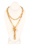 Purple Natural Stone Hand Knotted Long Necklace - Pack of 6