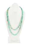 Turquoise 60 Inches Marble Beads Long Necklace - Pack of 6