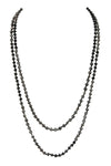 Purple Natural Stone Hand Knotted Long Necklace - Pack of 6