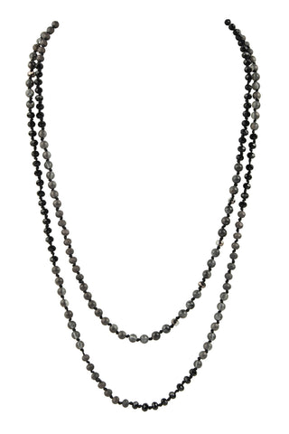 Purple Natural Stone Hand Knotted Long Necklace - Pack of 6