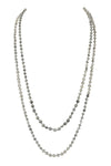 Purple Natural Stone Hand Knotted Long Necklace - Pack of 6