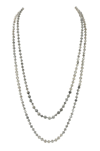 Purple Natural Stone Hand Knotted Long Necklace - Pack of 6