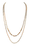 Purple Natural Stone Hand Knotted Long Necklace - Pack of 6