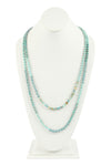 Amazonite 6mm Two Lines Mixed Beads Necklace - Pack of 6