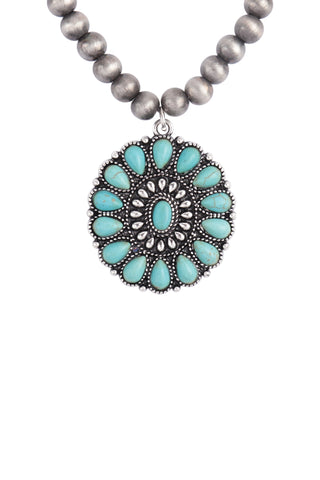 Light Blue Tassel Pendant Necklace - Pack of 6