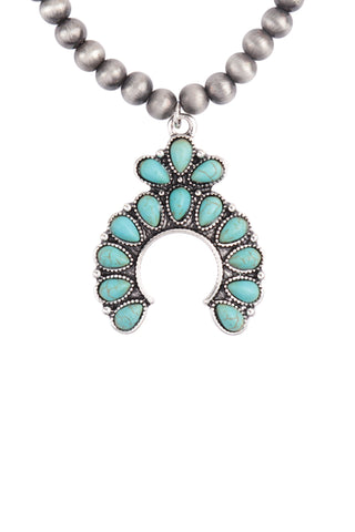 Light Blue Tassel Pendant Necklace - Pack of 6