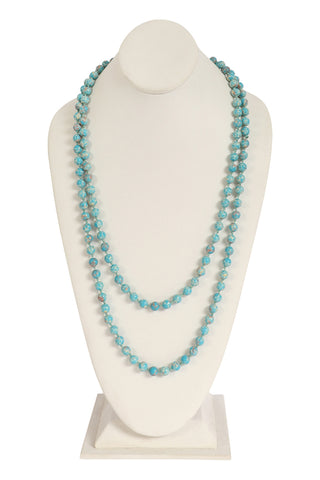 Light Blue Tassel Pendant Necklace - Pack of 6