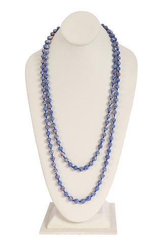 Light Blue Tassel Pendant Necklace - Pack of 6