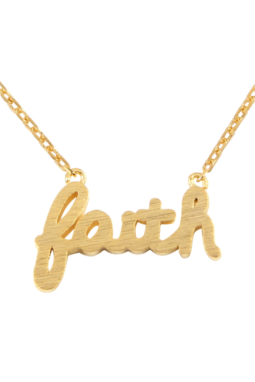 Faith Cast Pendant Necklace Gold - Pack of 6