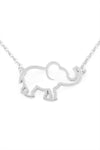 Elephant Cast Pendant Necklace Silver - Pack of 6