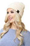 Beige Knitted Beanie - Pack of 6