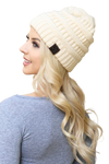 Beige Knitted Beanie - Pack of 6