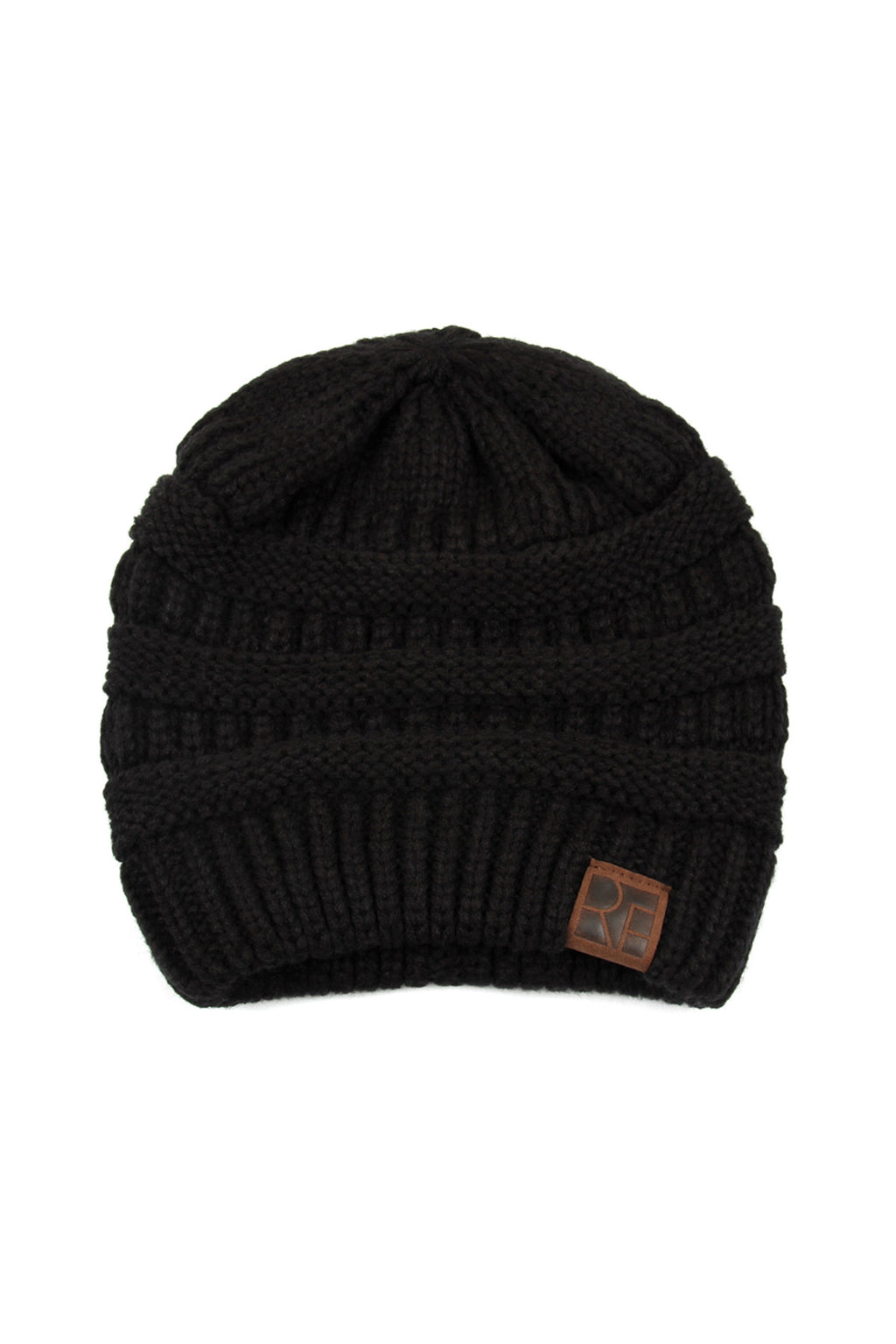Black Knitted Beanie - Pack of 6