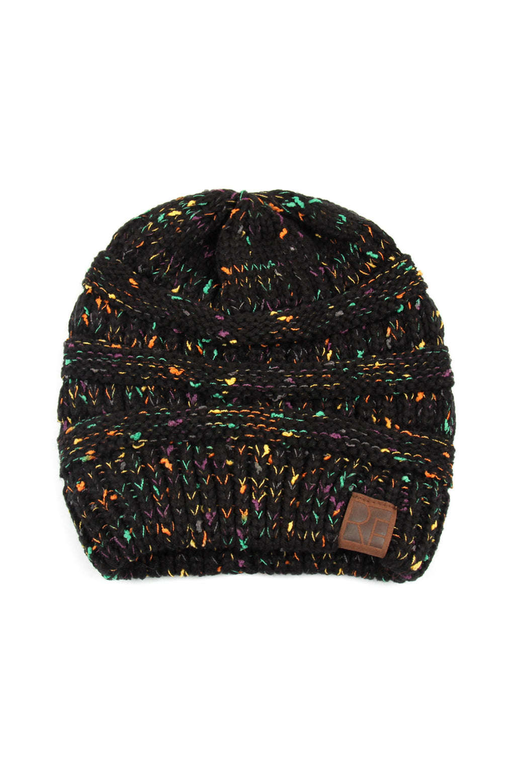 Black Mix Knitted Beanie - Pack of 6