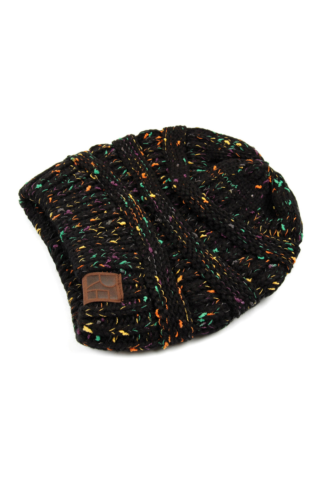 Black Mix Knitted Beanie - Pack of 6