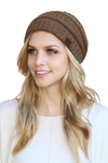 Brown Knitted Beanie - Pack of 6