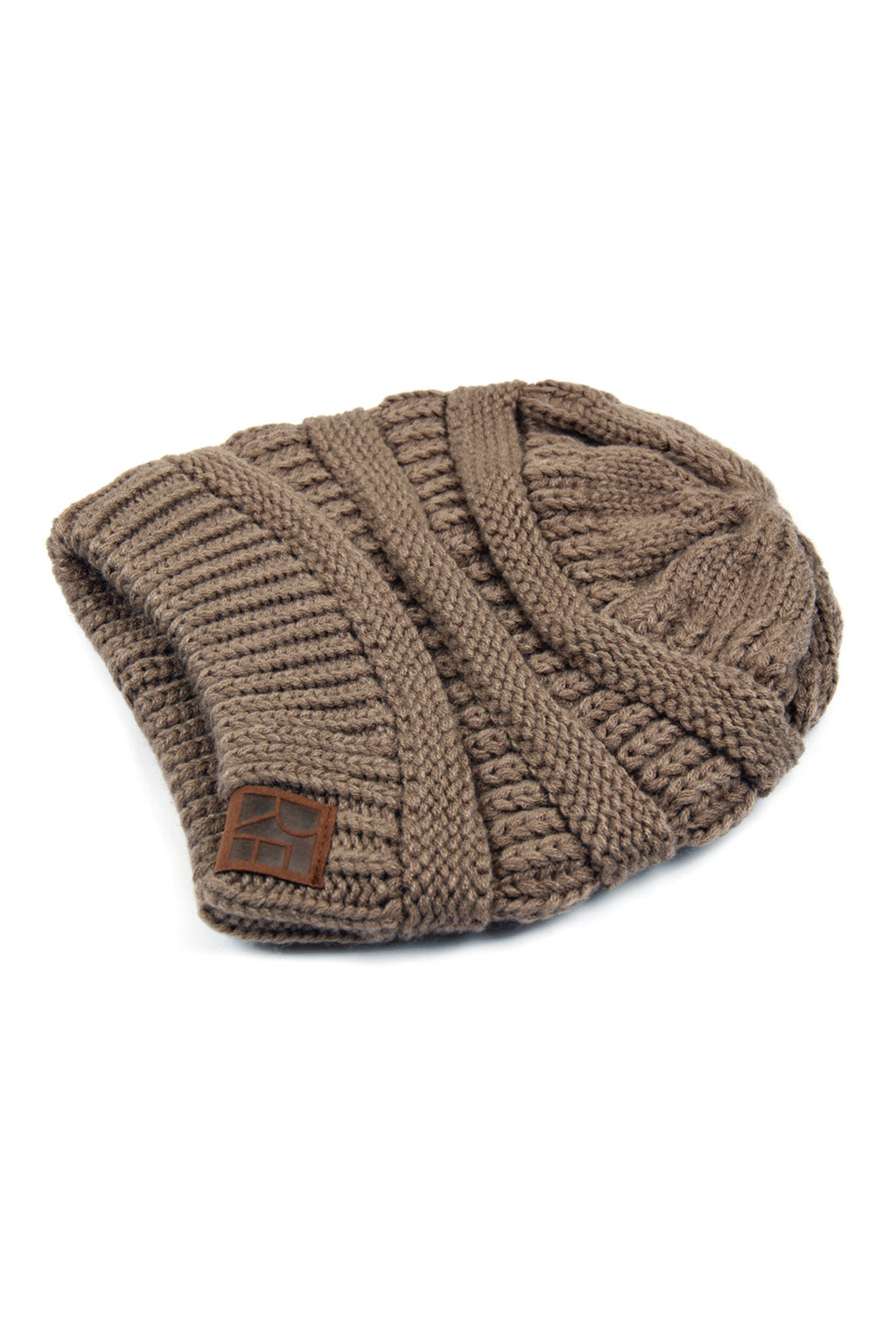 Brown Knitted Beanie - Pack of 6