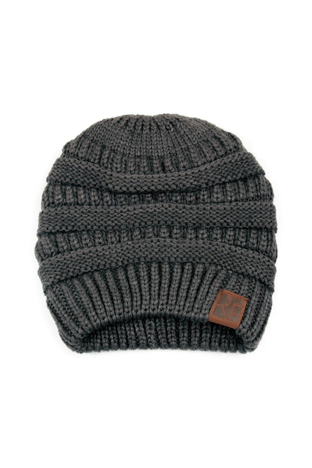 Dark Gray Knitted Beanie - Pack of 6