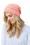 Dusty Pink Knitted Beanie - Pack of 6