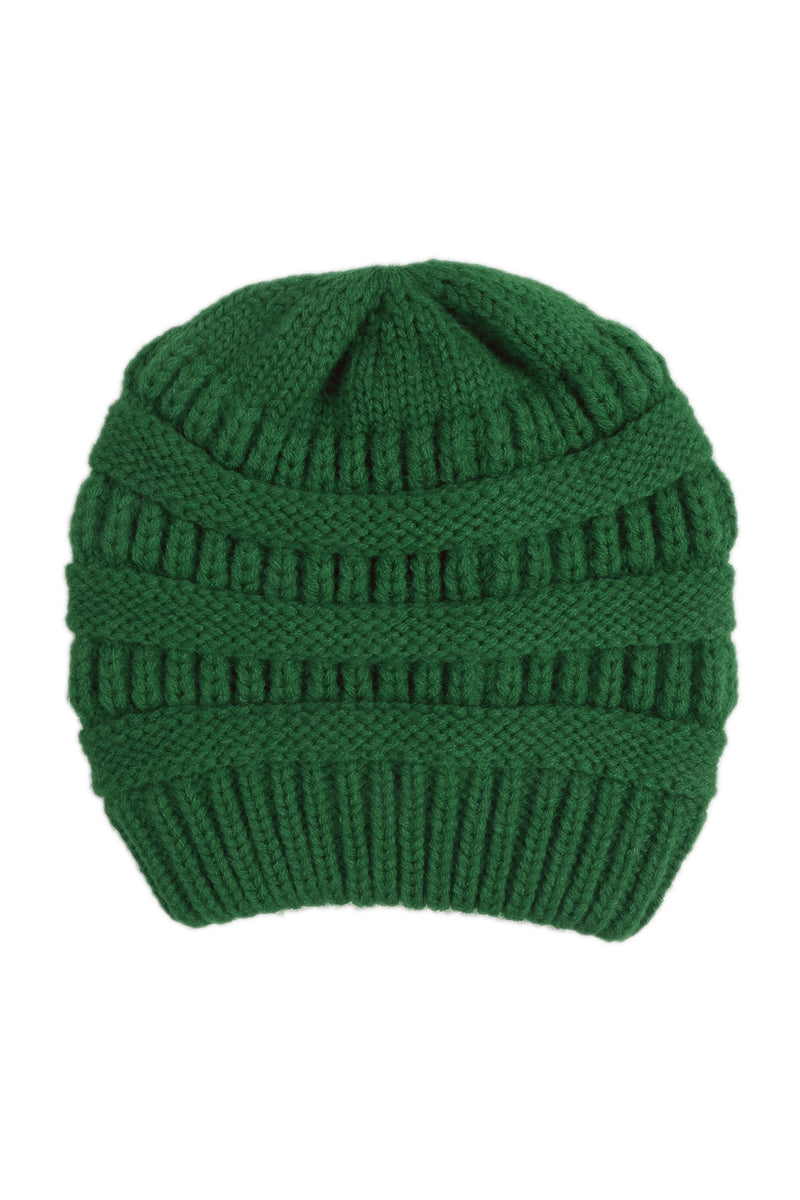 Green Knitted Beanie - Pack of 6