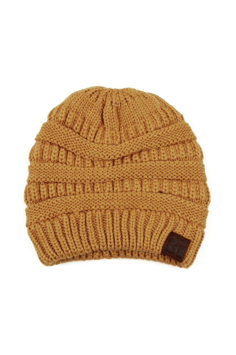 Mustard Knitted Beanie - Pack of 6