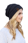 Navy Knitted Beanie - Pack of 6