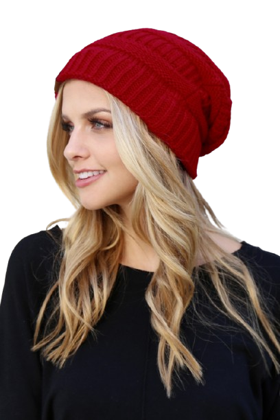 Red Knitted Beanie - Pack of 6