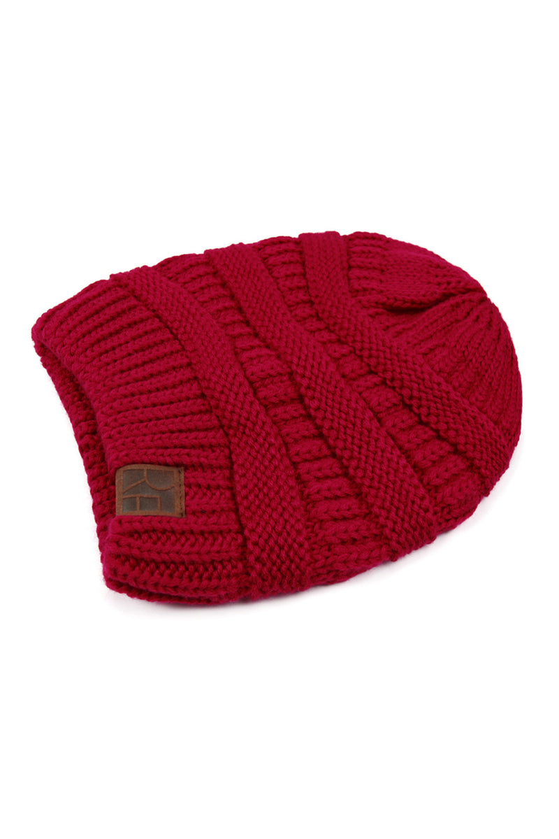 Red Knitted Beanie - Pack of 6