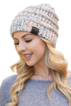 White Mix Knitted Beanie - Pack of 6