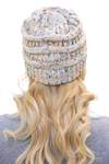 White Mix Knitted Beanie - Pack of 6